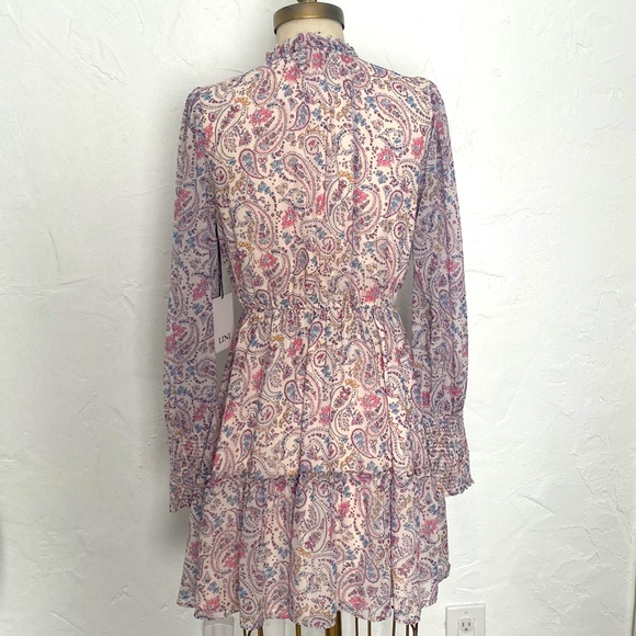 NEW LINI ivory opal smocked dress size XS multi - Picture 12 of 12